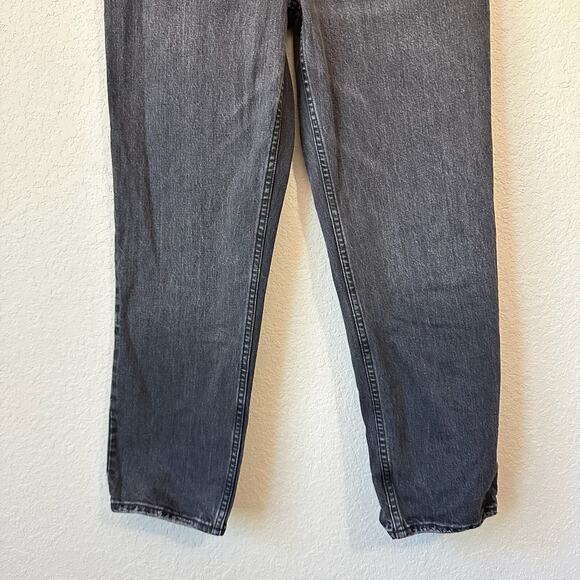 ABERCROMBIE & FITCH The 90s Straight Jeans Black Ultra High Rise - Picture 5 of 13